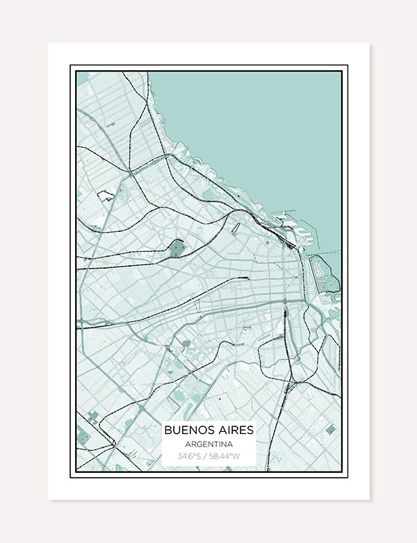 Buenos Aires Map Print