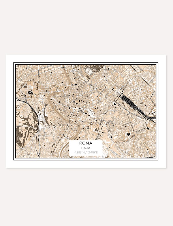 Rome City Map Print