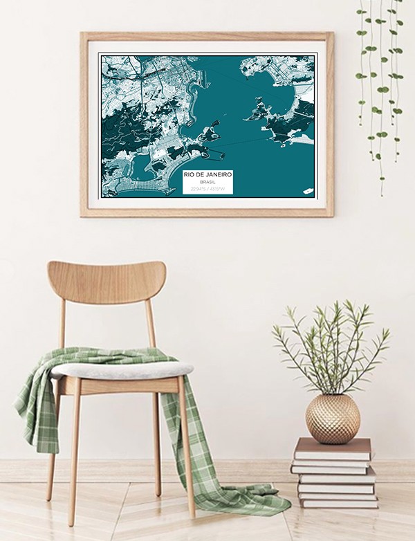 Rio de Janeiro Map Print