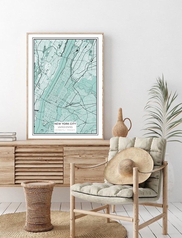 New York City Map Print