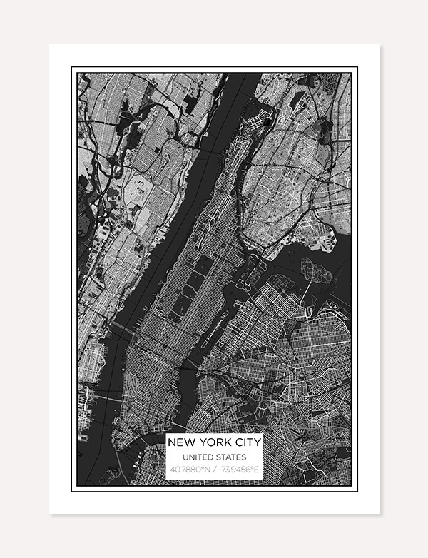 New York City Map Print