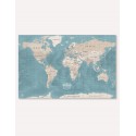 Mapa del mundo sobre lienzo