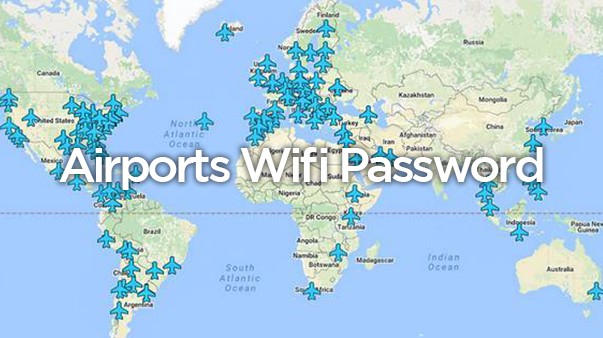 Todas las contraseñas WiFi de los aeropuertos del mundo en una sola mapa